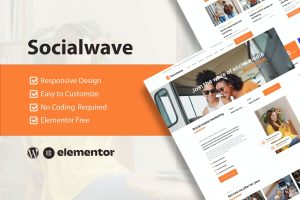 SocialWave – Social Media & Digital Marketing Service Elementor Template Kit