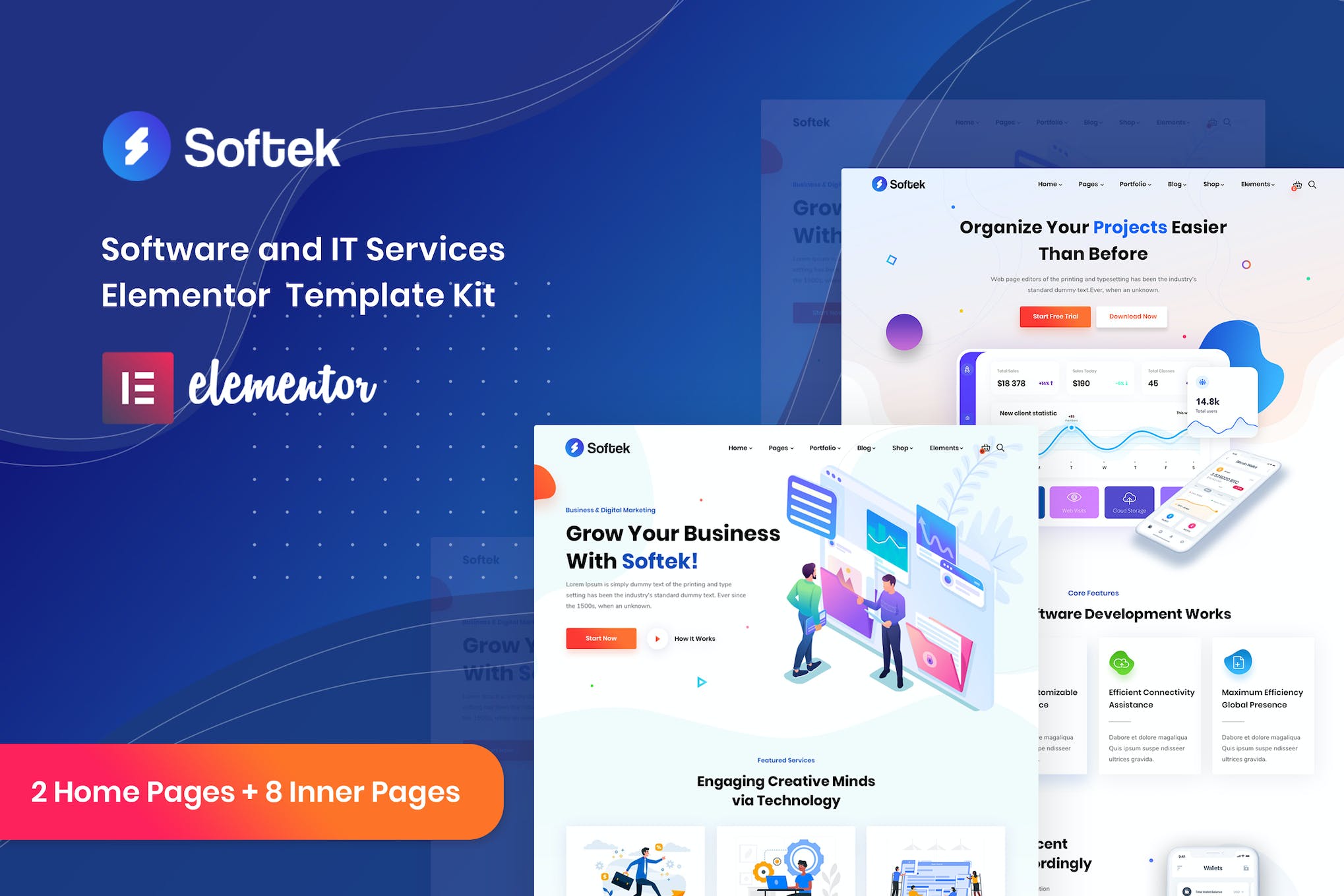 Softek- Software IT Solutions Elementor Template Kit