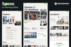 Spaces – Co-Working Elementor Pro Template Kit