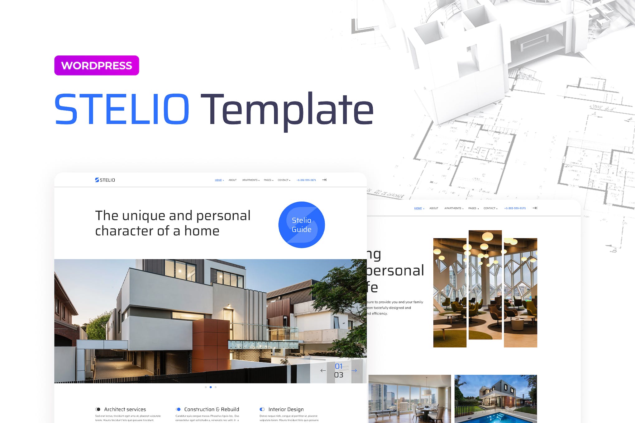 Stelio- Architects and Construction Company Elementor Pro Template Kit