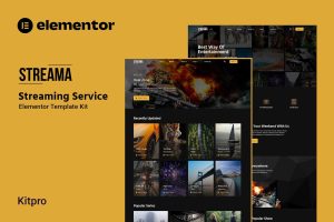 Streama – Streaming Service Elementor Template Kit