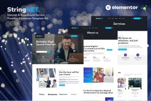 StringNET – Internet & Broadband Service Provider Elementor Template Kit