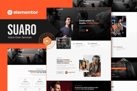 Suaro- Voice Over Services Elementor Template Kit