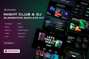 Swagger | Night Club & DJ Elementor Template Kit