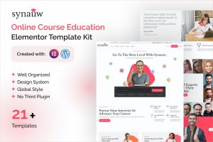 Synauw – Online Course Education Elementor Pro Template Kit