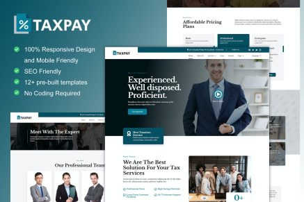TaxPay- Advisor and Financial Consulting Elementor Template Kit
