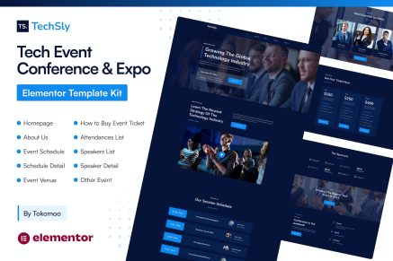 TechSly- Tech Event Conference and Expo Elementor Pro Template Kit