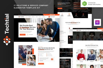Techtial- IT Solutions and Services Company Elementor Template Kit