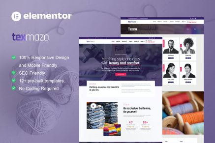Texmazo- Textile and Garment Industry Elementor Template Kit