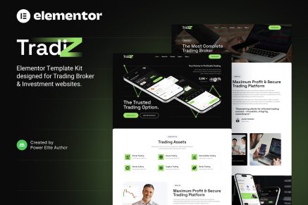 Tradiz- Trading Broker and Investment Elementor Template Kit