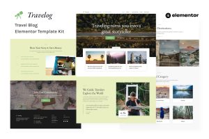 Travelog – Travel Blog Elementor Template Kit