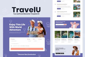 TravelU – Tour & Travel Elementor Template Kit
