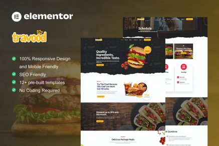 Travood- Food Truck and Street Food Elementor Pro Template Kit