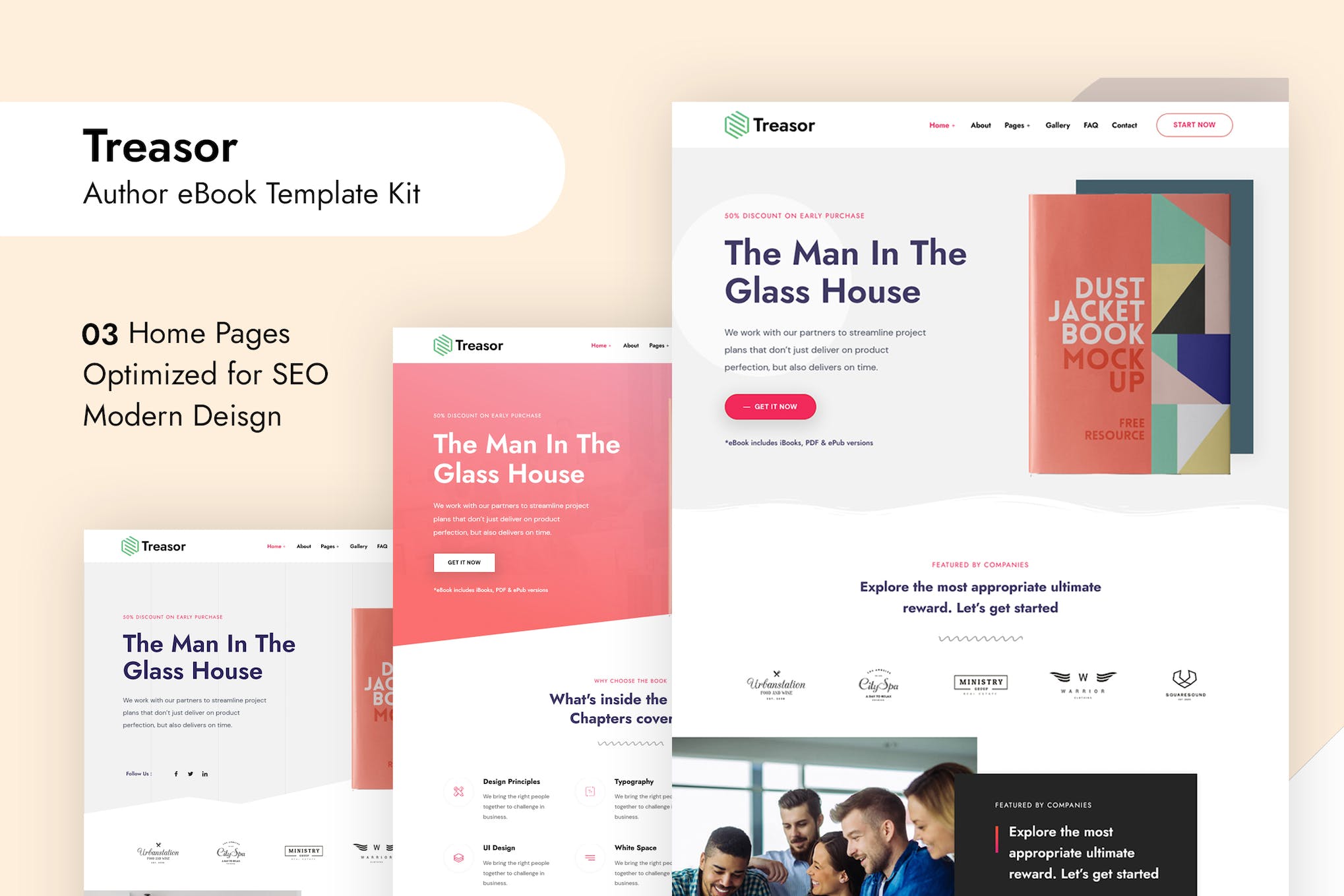 Treasor- Author eBook Elementor Template Kit