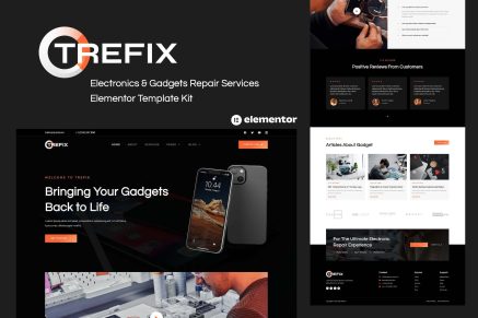 Trefix- Electronics and Gadgets Repair Services Elementor Template Kit