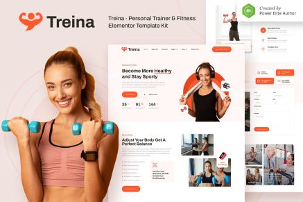 Treina- Personal Trainer and Fitness Elementor Template Kit