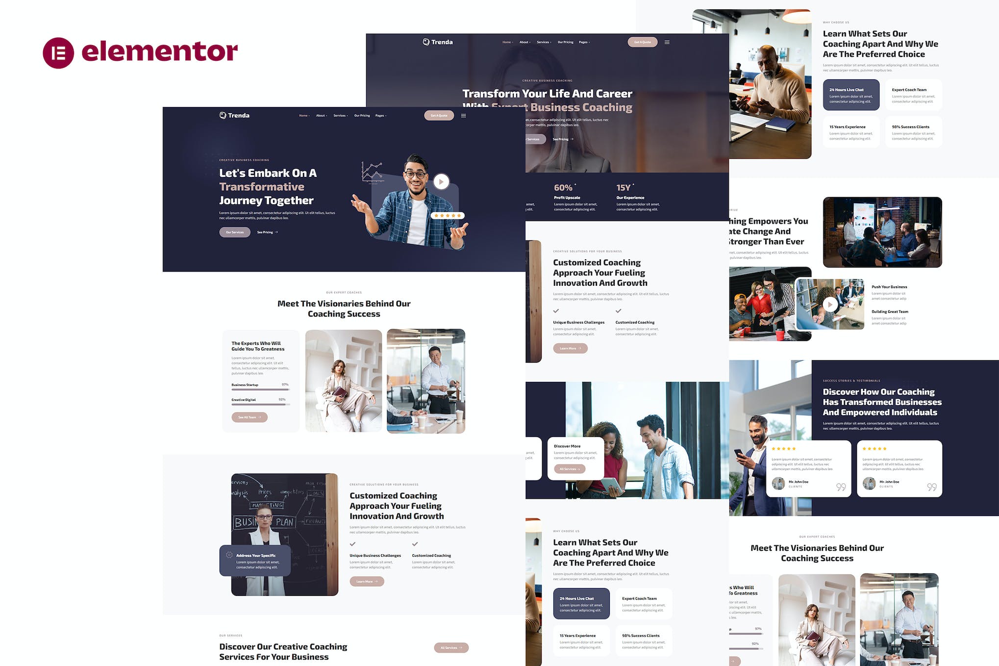 Trenda- Creative Business Coaching Elementor Template Kit