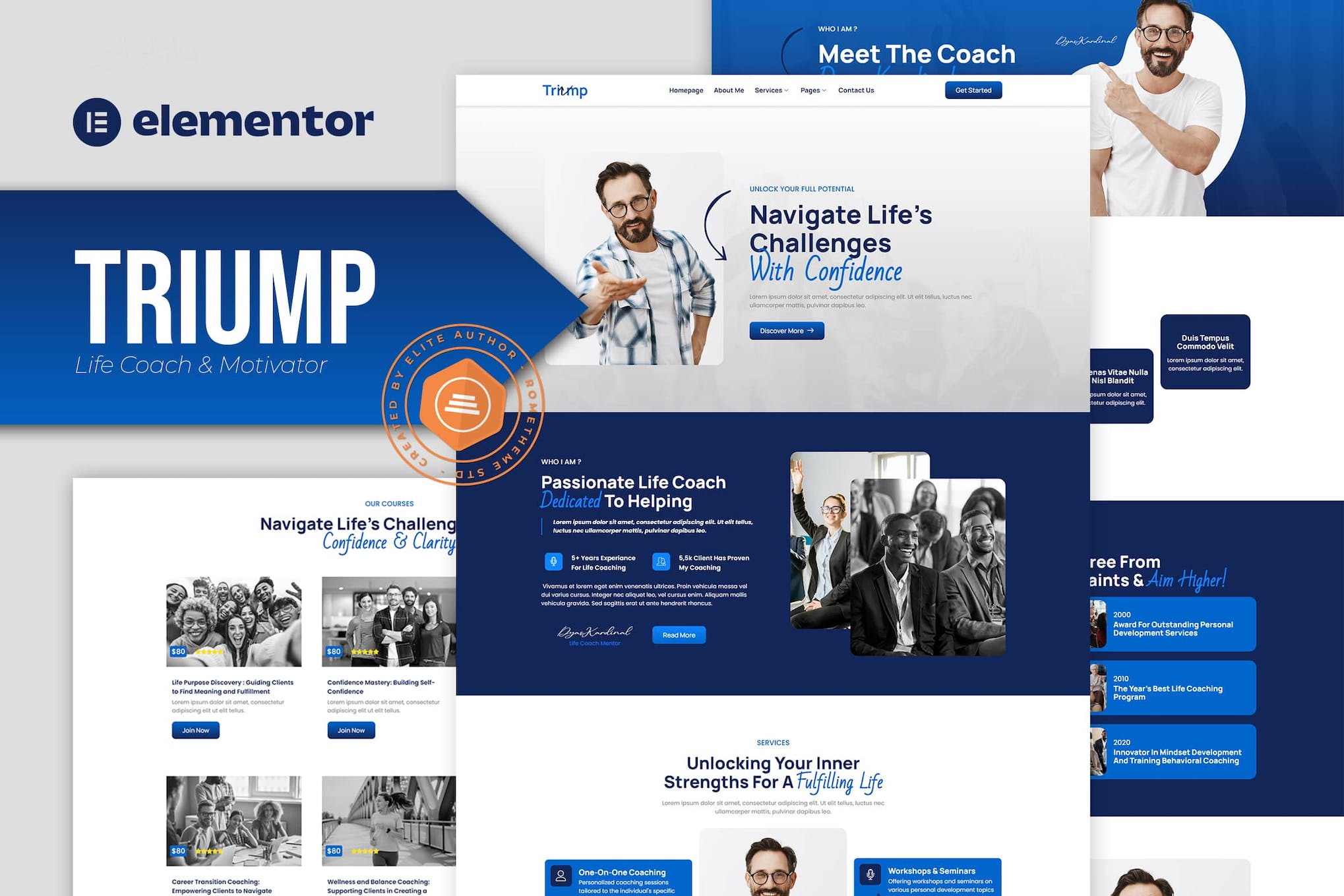 Triump- Life Coach and Motivator Elementor Template Kit