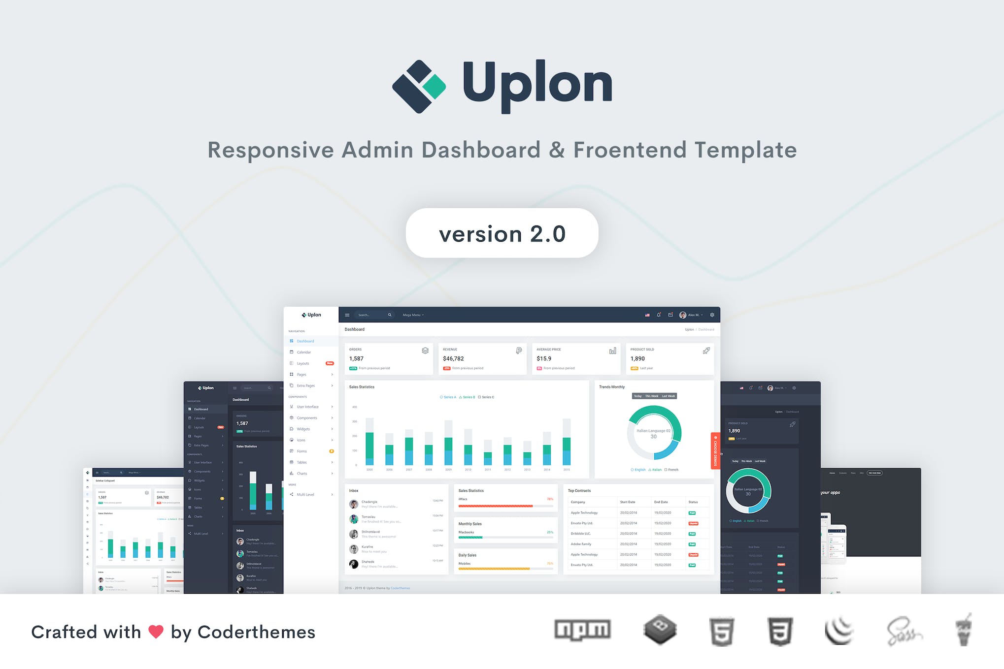 Uplon- Admin Dashboard and Landing Template