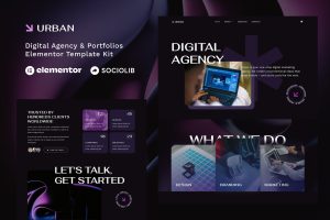 Urban – Dark Digital Agency & Portfolios Elementor Template Kit