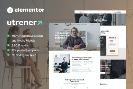 Utrener- Business Coach Elementor Pro Template Kit