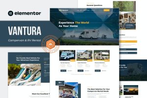 Vantura – Campervan & RV Rental Elementor Template Kit
