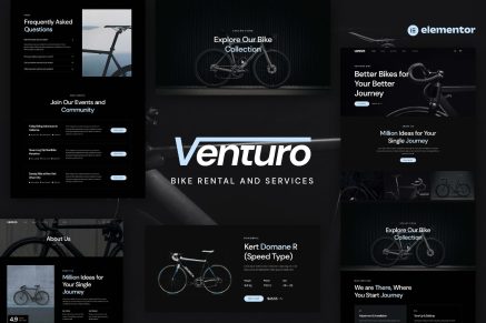 Venturo- Bike Rental and Services Elementor Template Kit