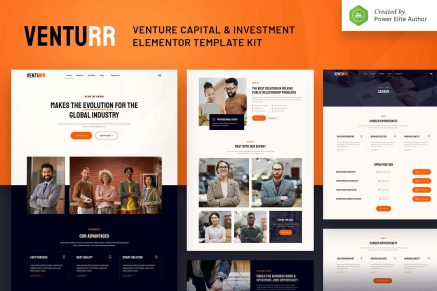 Venturr- Venture Capital and Investment Elementor Template Kit