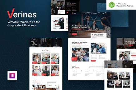 Verines- Professional Corporate and Business Elementor Template Kit
