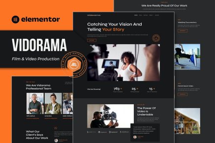 Vidorama- Film and Video Production Service Elementor Template Kit