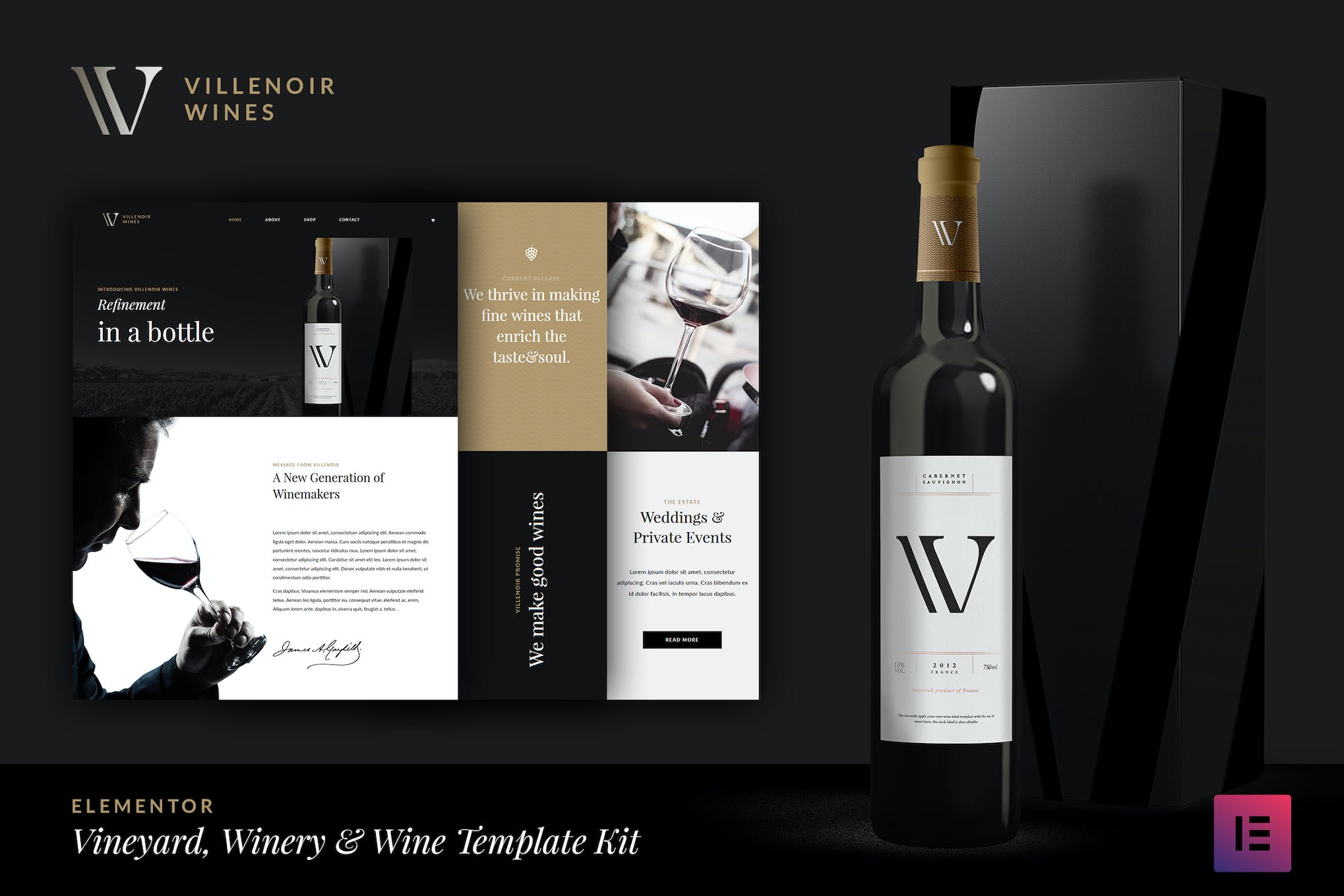 Villenoir- Wine Template Kit