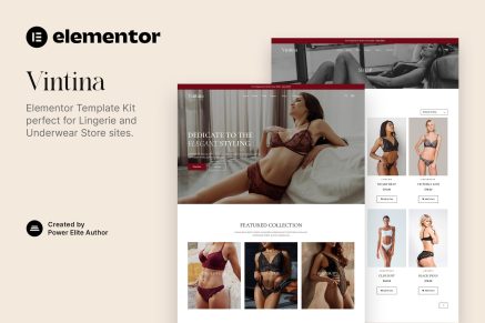 Vintina- Lingerie and Underwear Store Elementor Template Kit