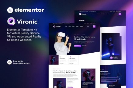 Vironic- Augmented and Virtual Reality Services Elementor Template Kit