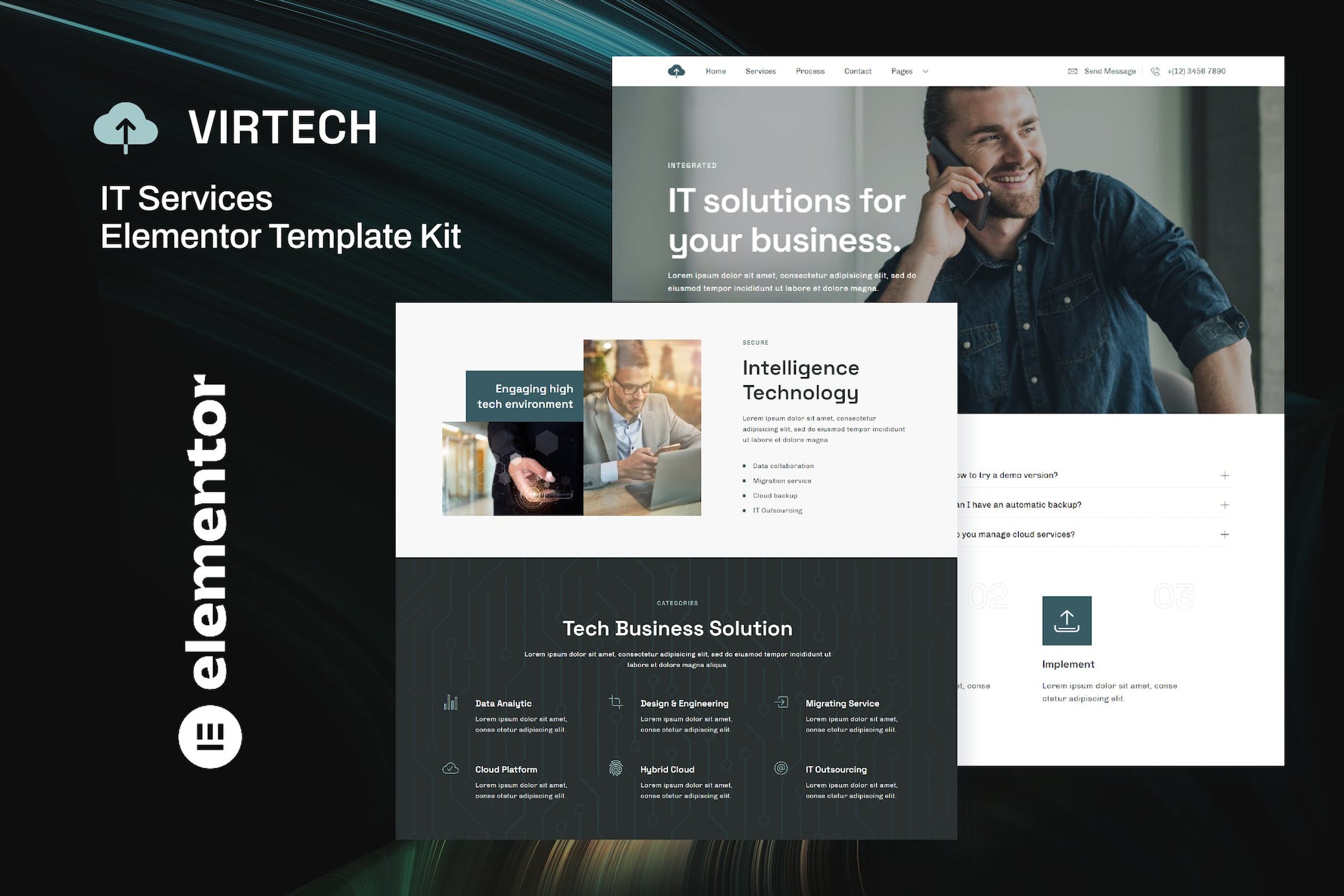 VirTech- IT Services Elementor Template Kit
