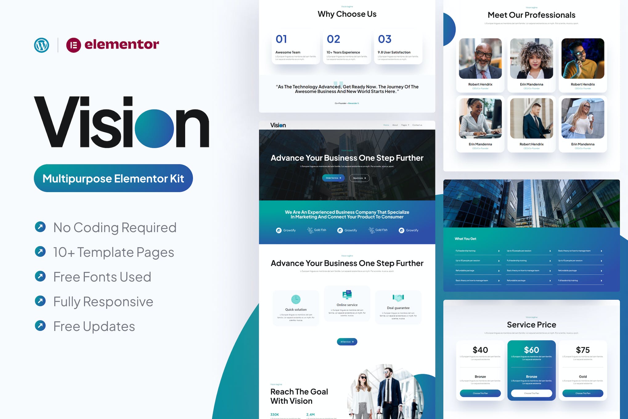 Vision- Multipurpose Elementor Pro Template Kit