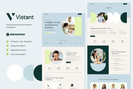 Vistant- Virtual Assistant Service Elementor Template Kit