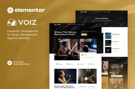 Voiz- Music Management Agency Elementor Template Kit