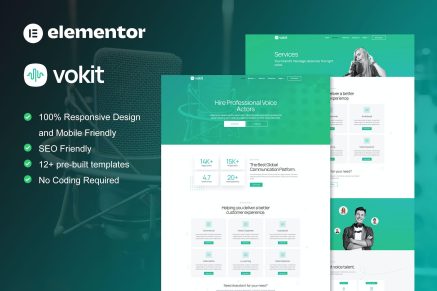 VoKit- Voice Over Services Elementor Template Kit