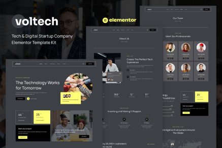 Voltech- Tech and Digital Startup Company Elementor Template Kit