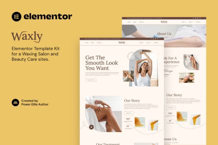 Waxly- Waxing Salon and Beauty Care Elementor Template Kit
