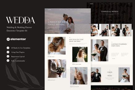 Wedda- Wedding and Wedding Planner Elementor Template Kit