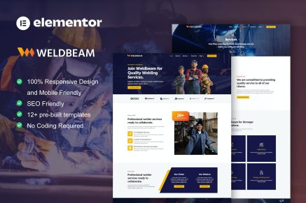 WeldBeam- Welding Services and Industrial Elementor Template Kit