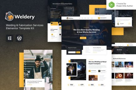 Weldery- Welding and Fabrication Services Elementor Template Kit