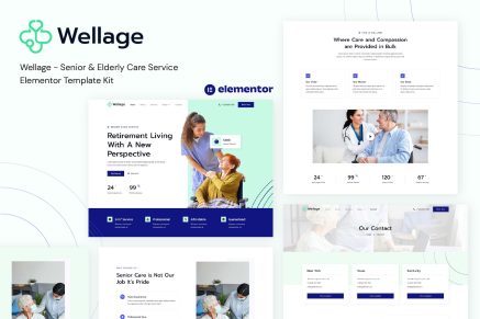 Wellage- Senior and Elderly Care Service Elementor Template Kit