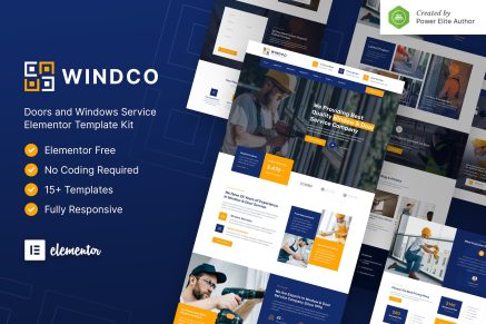 Windco- Doors and Windows Service Elementor Template Kit