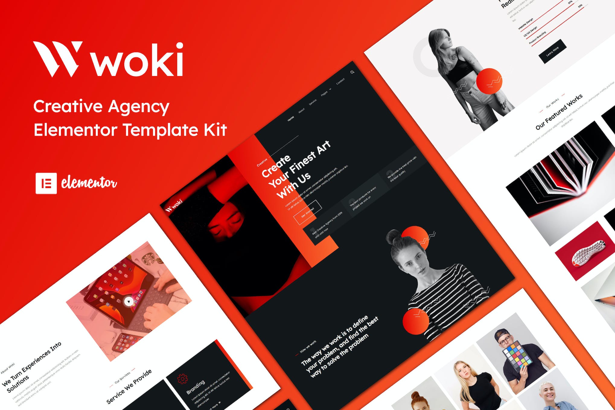 Woki- Creative Agency Elementor Template Kit