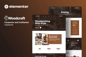 Woodcraft – Carpenter & Craftsman Elementor Template Kit