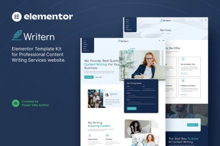 Writern- Content Writing Services Elementor Template Kit