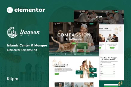 Yaqeen- Islamic Center and Mosque Elementor Template Kit