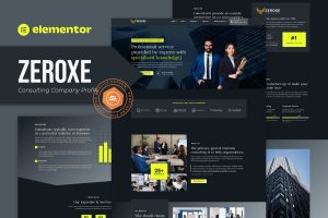 Zeroxe – Consulting Company Profile Elementor Template Kit